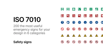 ISO 7010 icons arranged in a grid